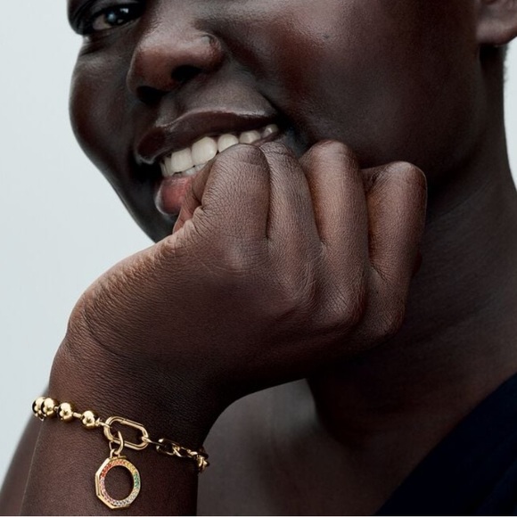 NWOT ME Rainbow Medallion Pendant Dangle Charm Sterling Silver 925 - Picture 5 of 16